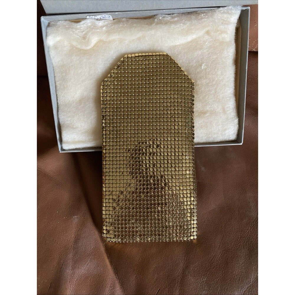 WHITING AND DAVIS Art Deco Gold Mesh EYEGLASSES CASE